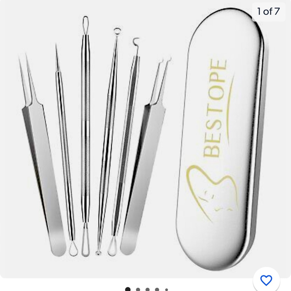 BESTOPE Blackhead Remover 6 in 1 Pimple Comedone Extractor Tool Acne Removal Kit